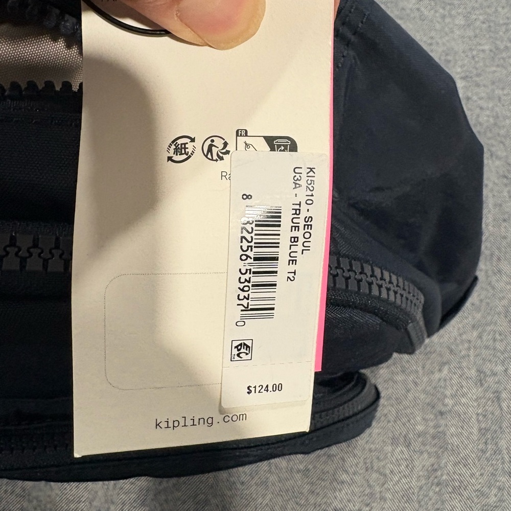 Kipling Seoul Medium Laptop Backpack | Color:True Blue2 - Picture 6 of 7